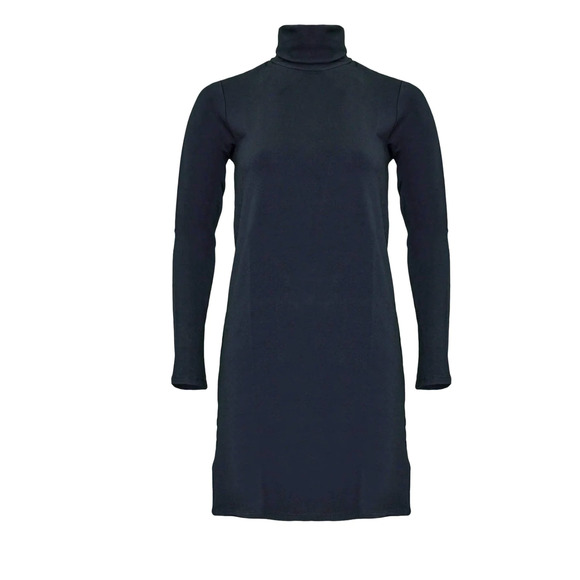 MAJESTIC FILATURES Deluxe Teeshirt French Touch Turtleneck Dress Navy Blue 3T16 - Picture 4 of 6